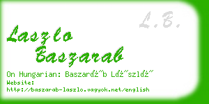 laszlo baszarab business card